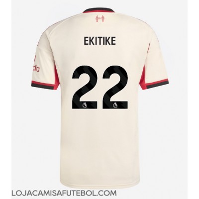 Camisa de Futebol Liverpool Hugo Ekitike #22 Equipamento Secundário 2025-26 Manga Curta Camisa de Futebol Liverpool Hugo Ekitike #22 Equipamento Secundário 2025-26 Manga Curta